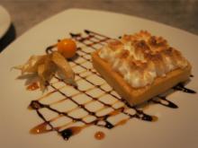 Tarte meringu�es au citron, sorbet aux fruits de la passion